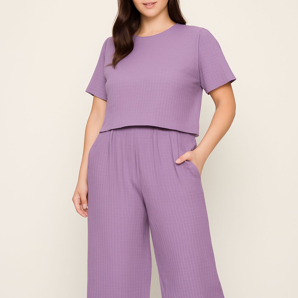 Purkhaa Jacquard Co-ord set (Lavender)