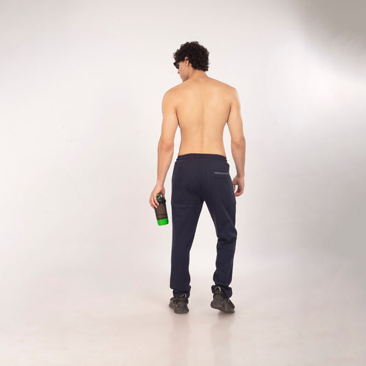 Purkhaa's light weight Regular Fit Navy Contrast Pocket pyjama