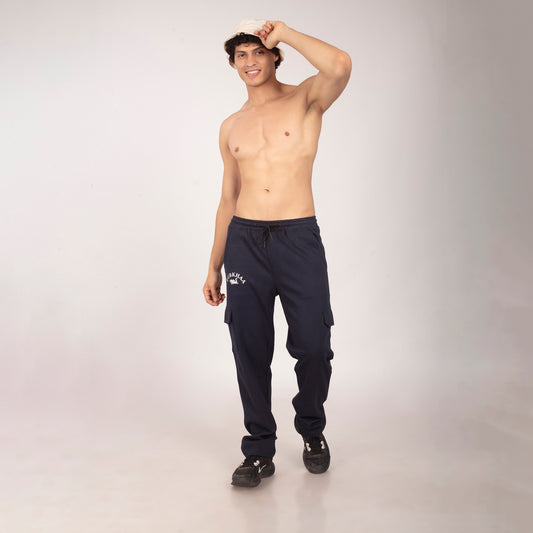 Purkhaa Premium Navy Cargo Track Pant