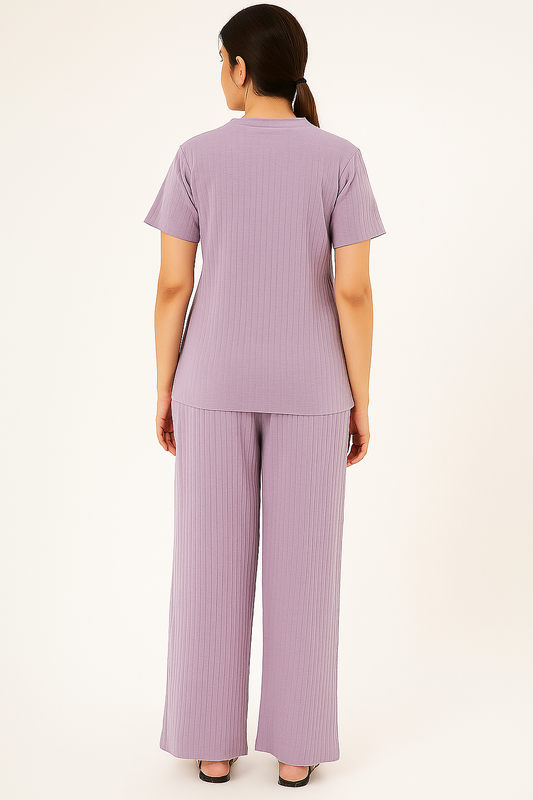 Purkhaa Jacquard Co-ord set (Lavender)
