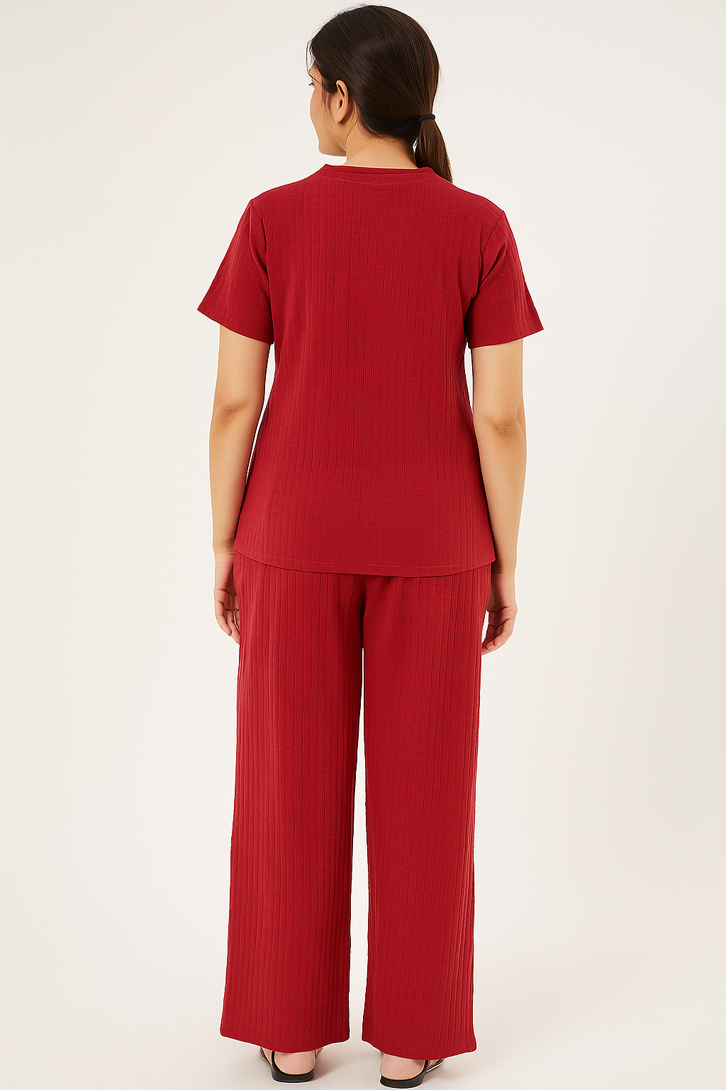 Purkhaa Jacquard Co-ord Set (Maroon)