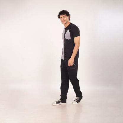 Purkhaa Grayscale Pocket Bloom Tee
