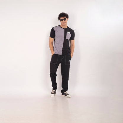 Purkhaa Grayscale Pocket Bloom Tee