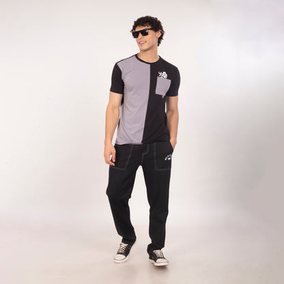 Purkhaa Grayscale Pocket Bloom Tee