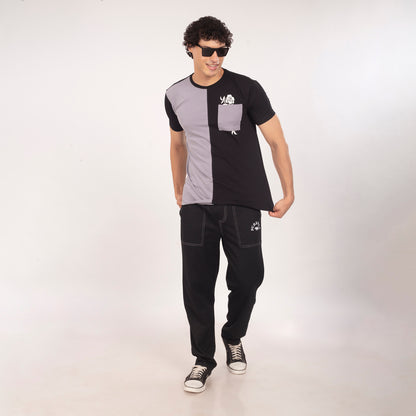 Purkhaa Grayscale Pocket Bloom Tee