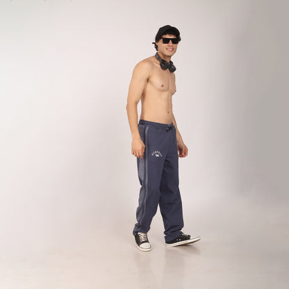 Purkhaa Baggy Fit Blue Melange Track Pant