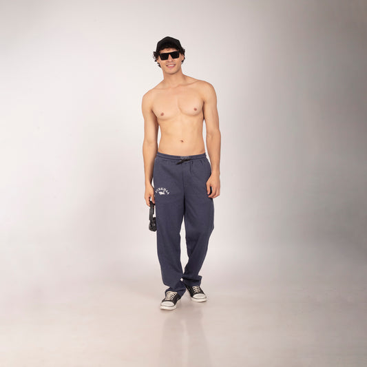 Purkhaa Baggy Fit Blue Melange Track Pant