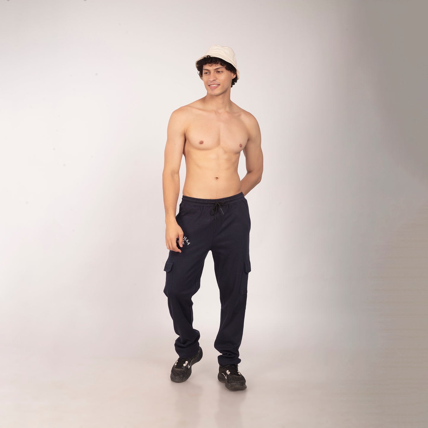 Purkhaa Premium Navy Cargo Track Pant