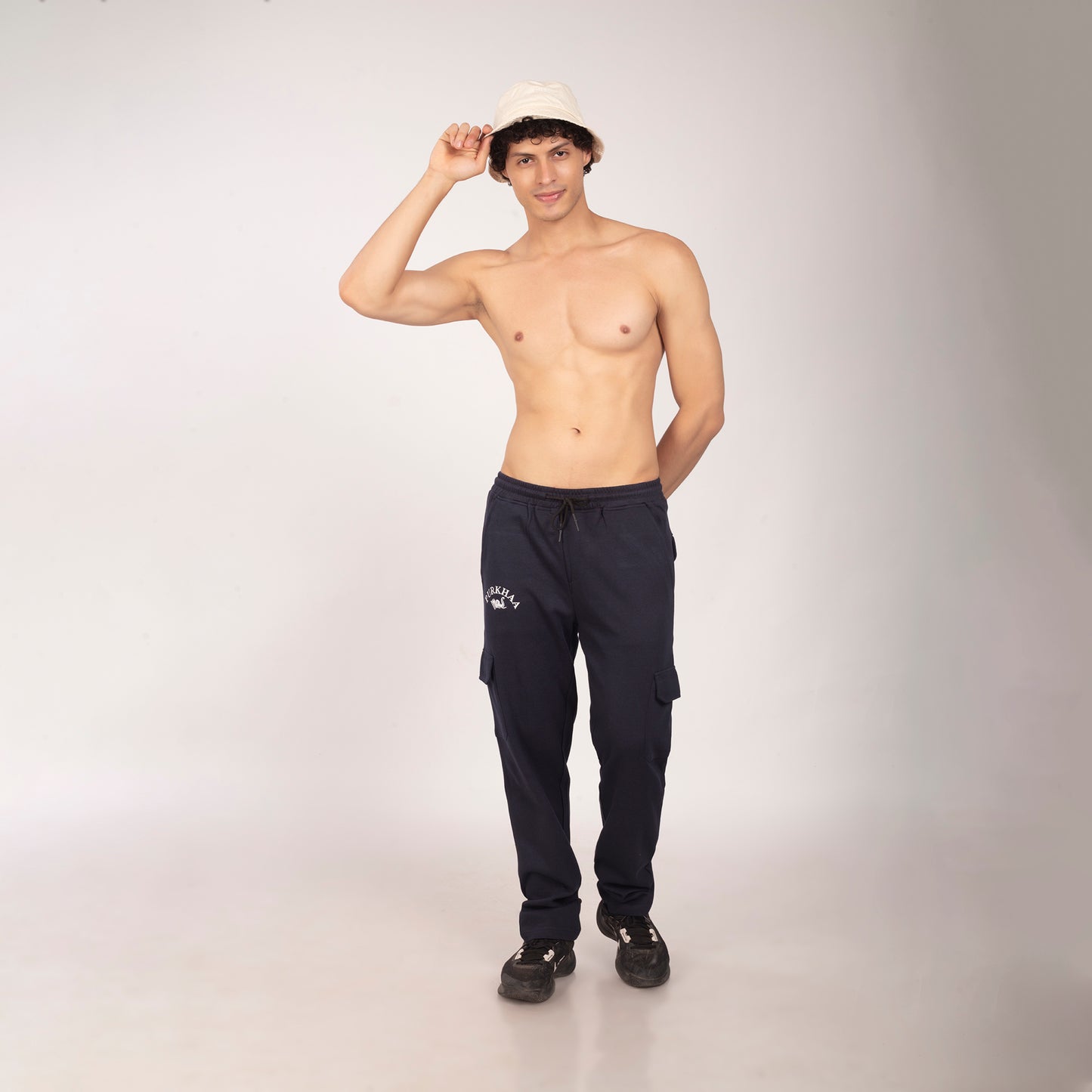Purkhaa Premium Navy Cargo Track Pant