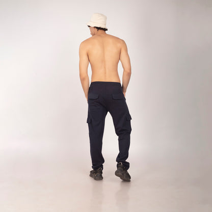 Purkhaa Premium Navy Cargo Track Pant