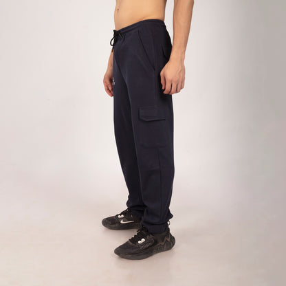 Purkhaa Premium Navy Cargo Track Pant