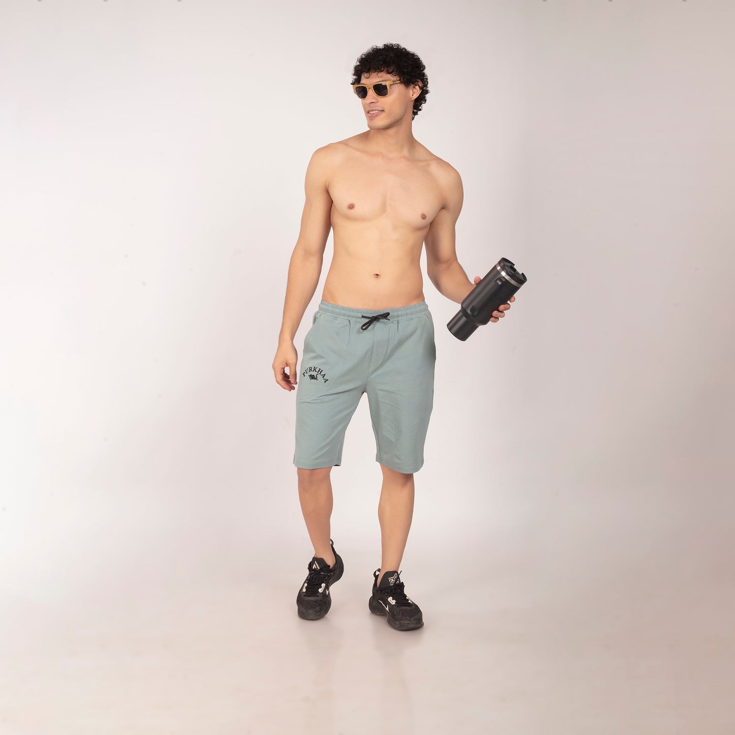 Purkhaa light weight  Sage Green Short
