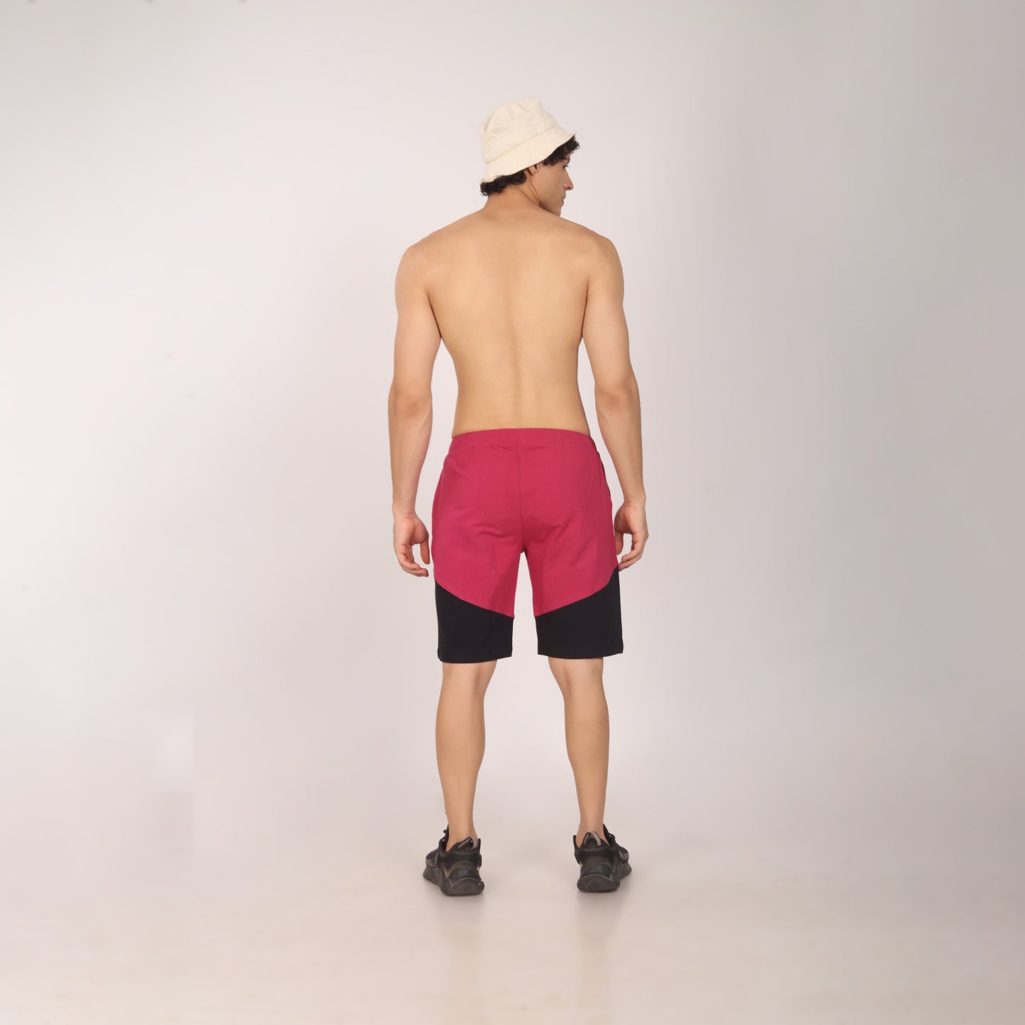 Purkhaa's Premium Maroon Black Short for classy men