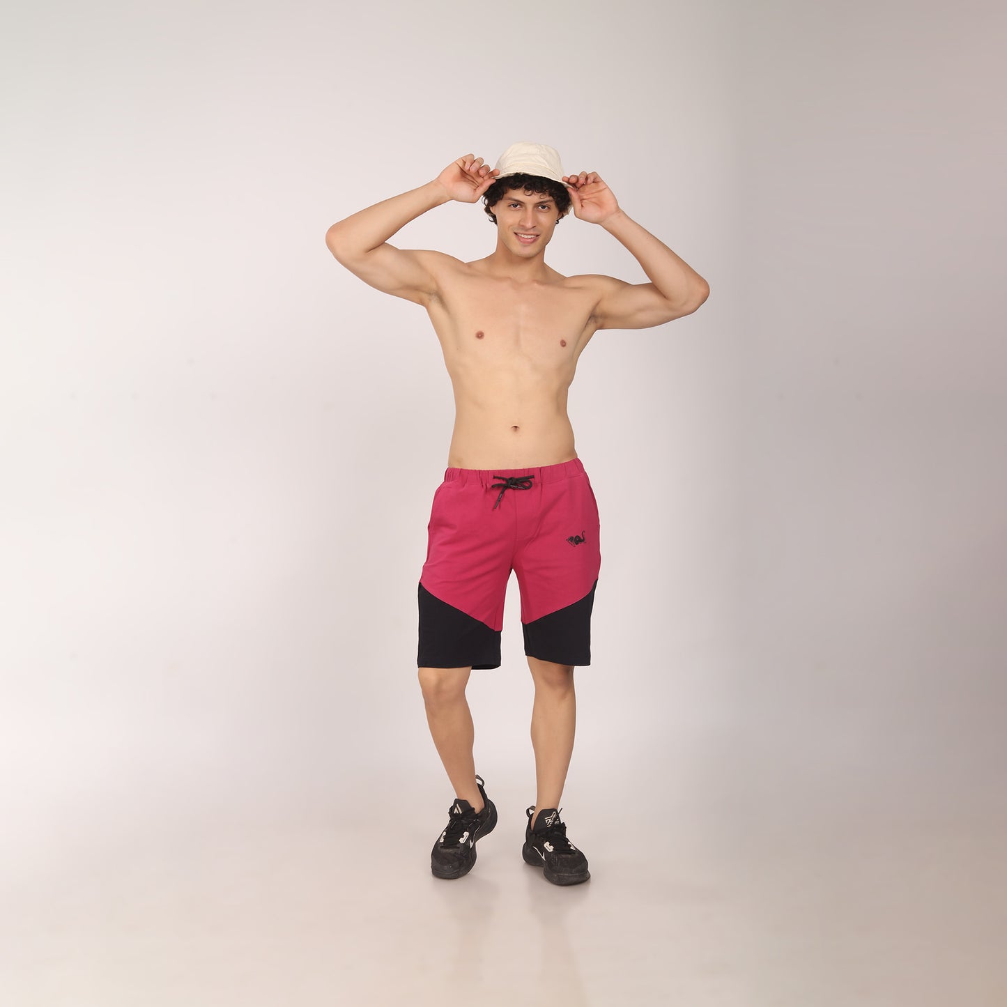 Purkhaa's Premium Maroon Black Short for classy men