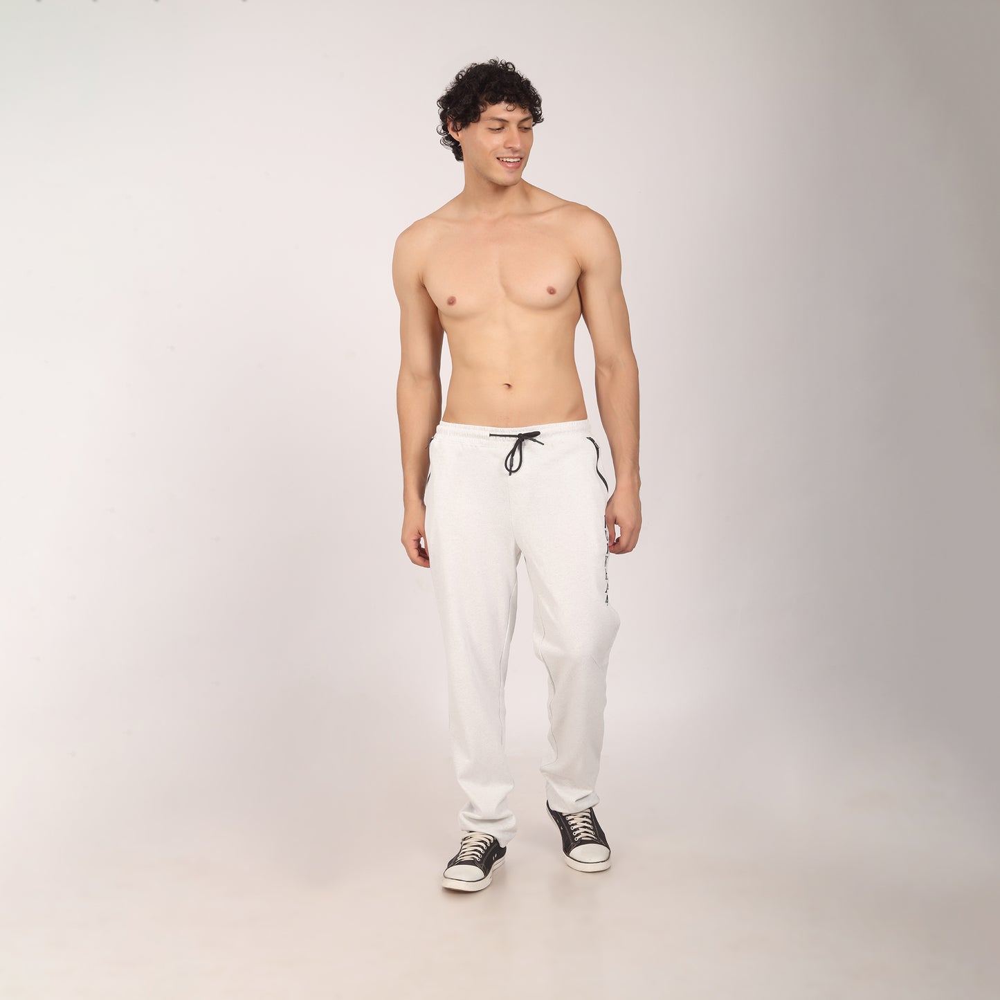 Purkhaa Premium Regular Fit White strip pocket Jogger