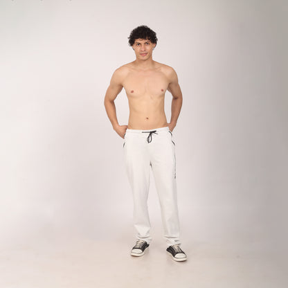 Purkhaa Premium Regular Fit White strip pocket Jogger