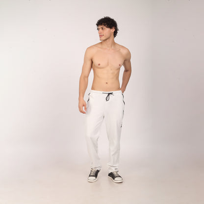 Purkhaa Premium Regular Fit White strip pocket Jogger