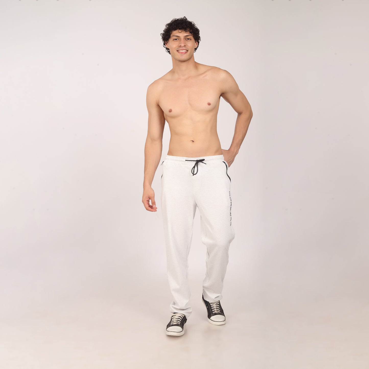 Purkhaa Premium Regular Fit White strip pocket Jogger