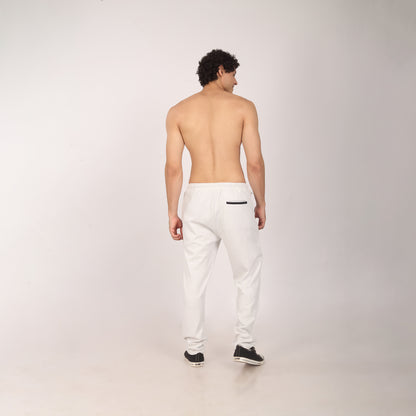 Purkhaa Premium Regular Fit White strip pocket Jogger