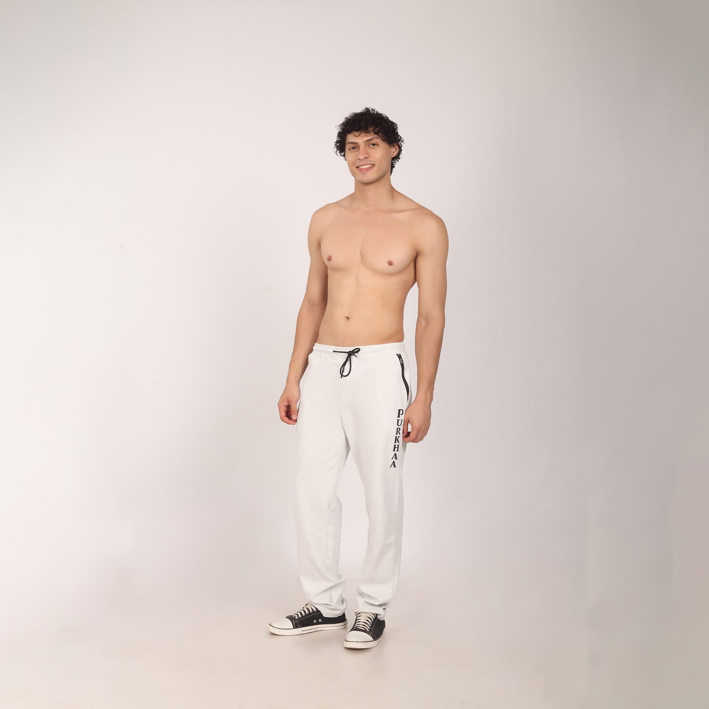 Purkhaa Premium Regular Fit White strip pocket Jogger