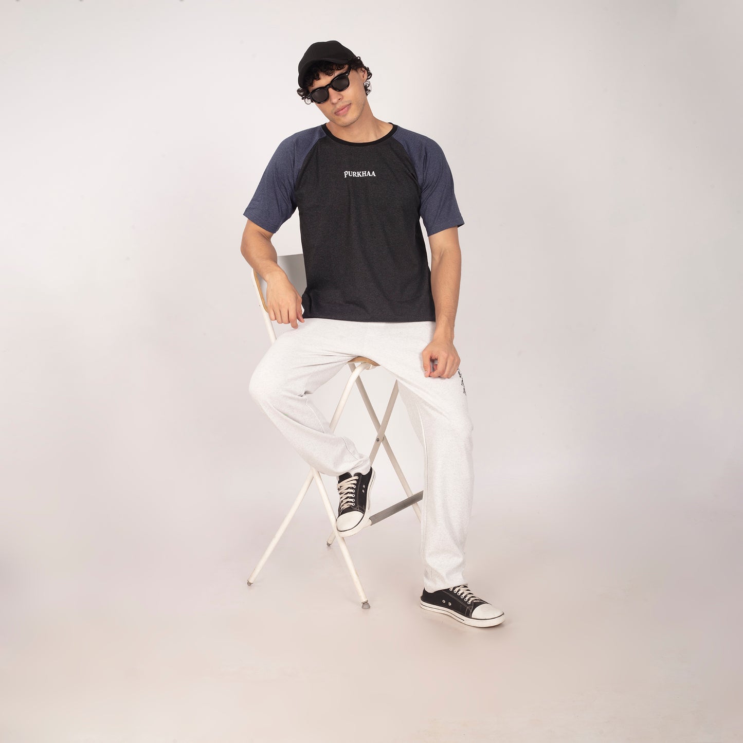 Purkhaa Never look  Back Raglan Tee