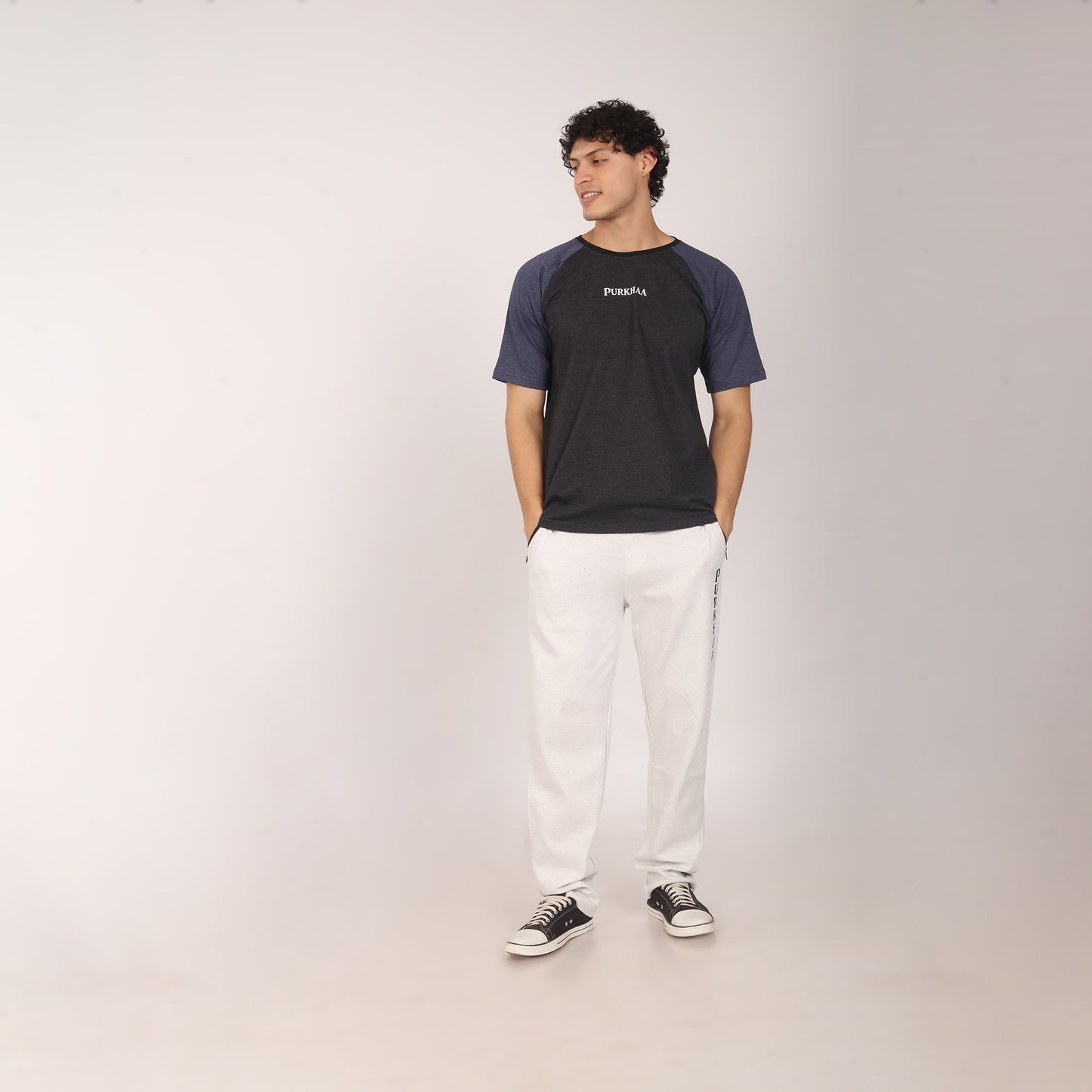 Purkhaa Never look  Back Raglan Tee