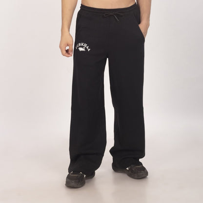 Purkhaa's intense Black Baggy Fit Track Pant