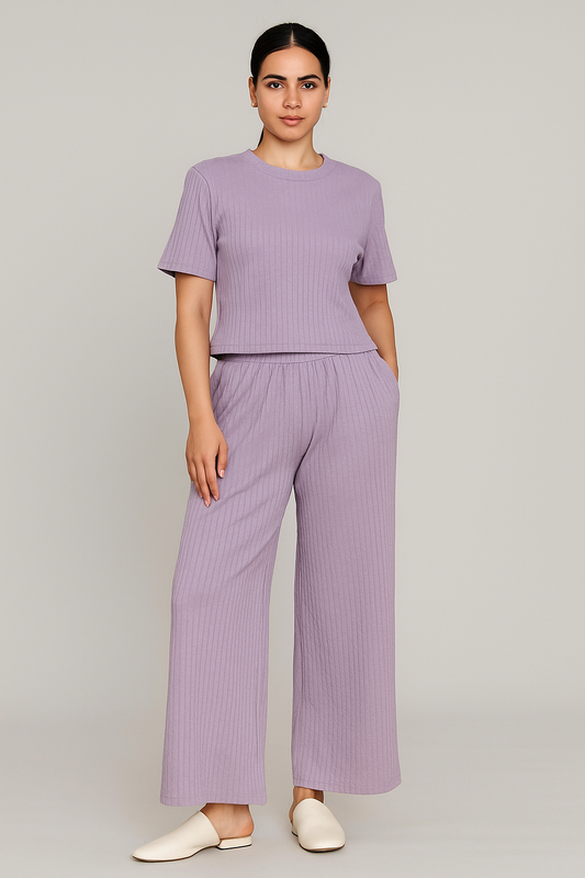 Purkhaa Jacquard Co-ord set (Lavender)