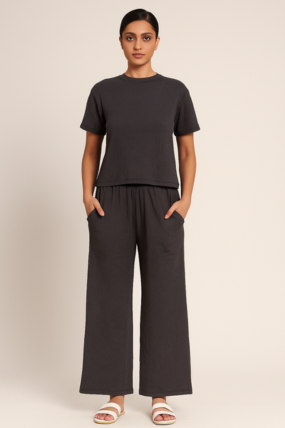 Purkhaa Jacquard Co-ord set (Black)