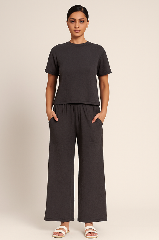 Purkhaa Jacquard Co-ord set (Black)
